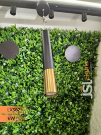 LX 382 Black GD 6W Hanging Light - 6W, 3000K