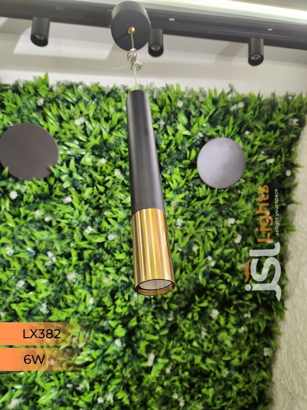 LX 382 Black GD 6W Hanging Light - 6W, 3000K