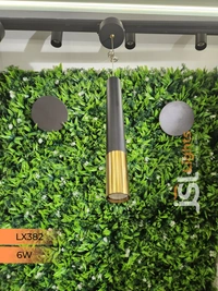 LX 382 Black GD 6W Hanging Light - 6W, 3000K