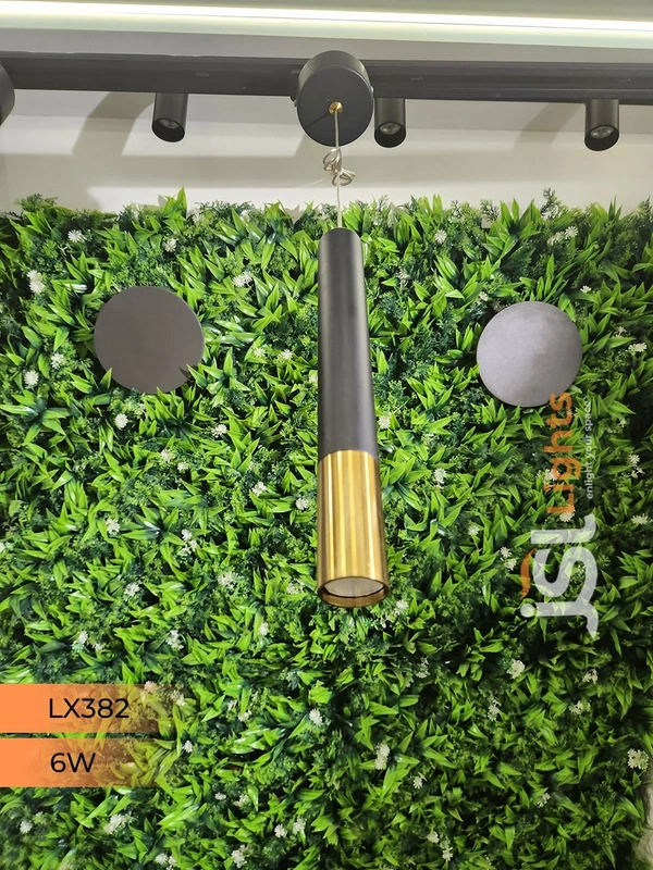 LX 382 Black GD 6W Hanging Light - 6W, 3000K