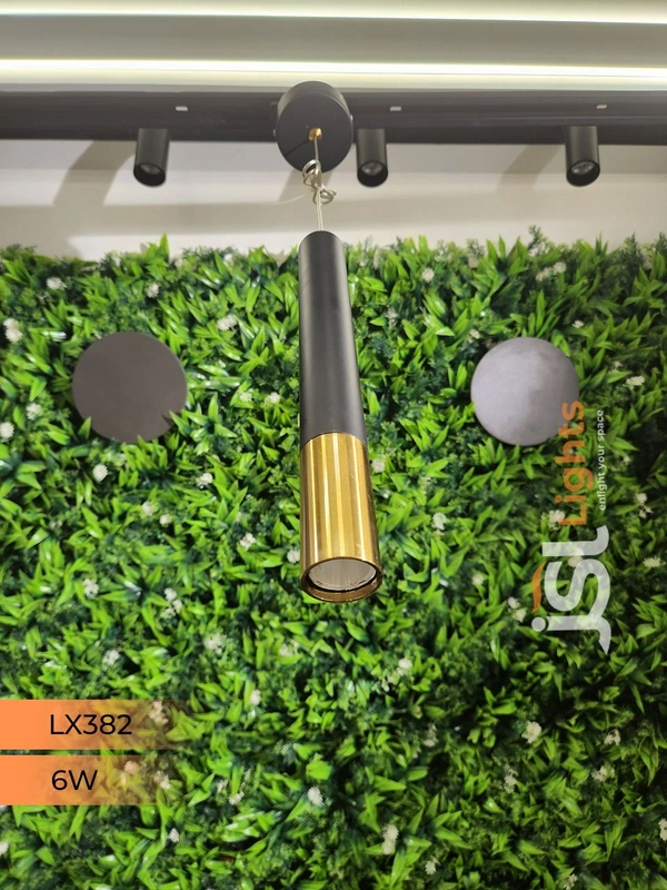 LX 382 Black GD 6W Hanging Light - 6W, 3000K
