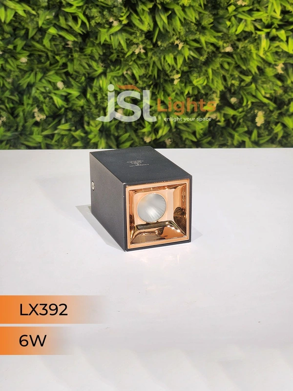 LX392 6W Square Black RG Surface Cylinder Light - 6W, 4000K, SQ