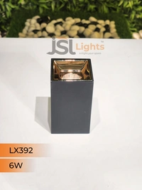 LX392 6W Square Black RG Surface Cylinder Light - 6W, 3000K, SQ