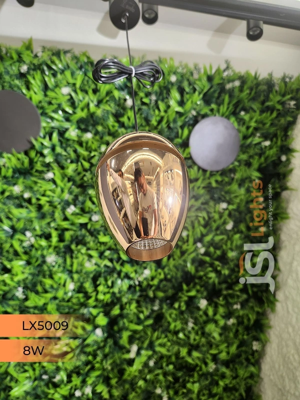 LX 5009 French Gold 8W Hanging Light - French Gold, 3000k