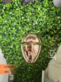 LX 5009 French Gold 8W Hanging Light - French Gold, 3000k