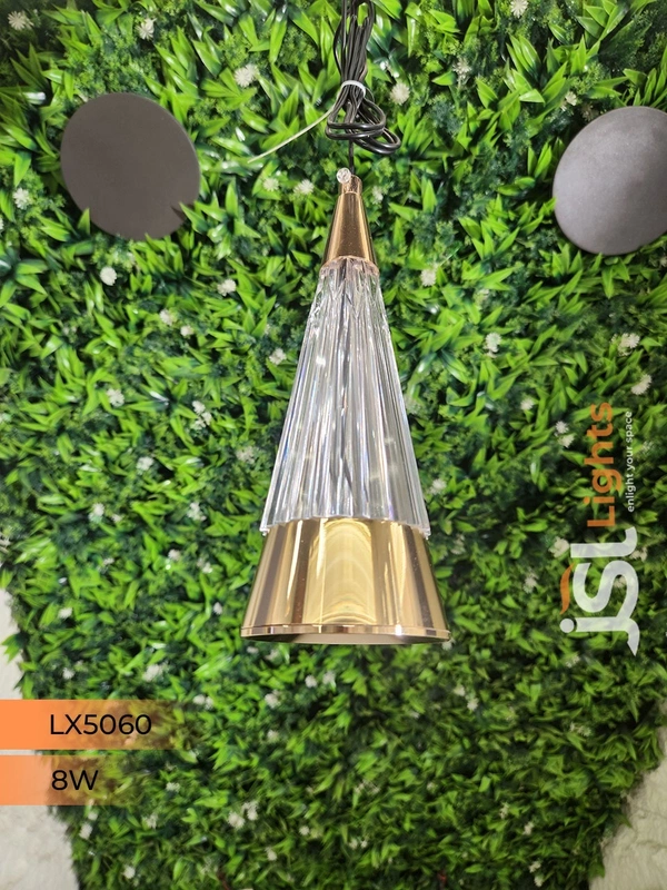 LX 5060 French Gold 8w Hanging Light - French Gold, 3000k