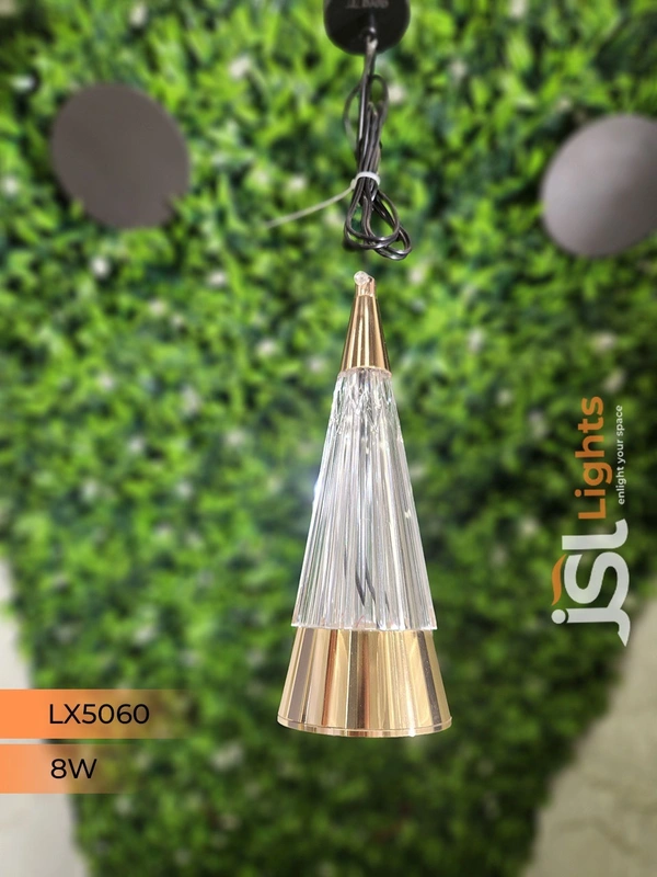 LX 5060 French Gold 8w Hanging Light - French Gold, 3000k
