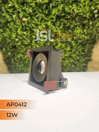 APRA AP 0412 12W Black Square Recessed Linear COB Downlight - 12W, 4000K, Black