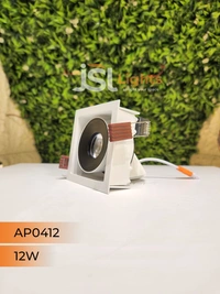 APRA AP 0412 12W White Square Recessed Linear COB Downlight - 12W, 4000K, White