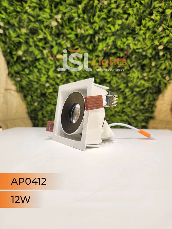 APRA AP 0412 12W White Square Recessed Linear COB Downlight - 12W, 4000K, White