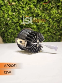 APRA AP2061 12W Black Deep Recessed COB Downlight GD Reflector - 12W, 4000K, Black GD