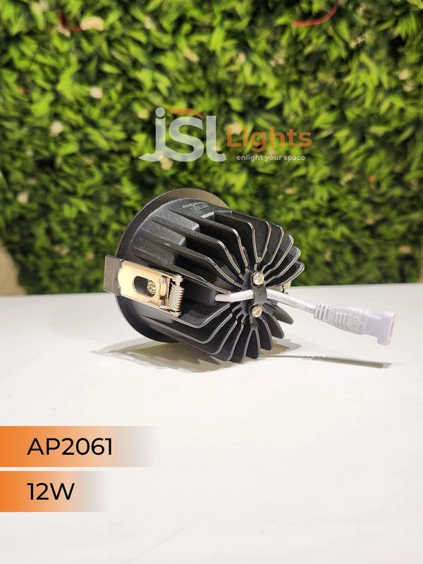 APRA AP2061 12W Black Deep Recessed COB Downlight GD Reflector - 12W, 4000K, Black GD