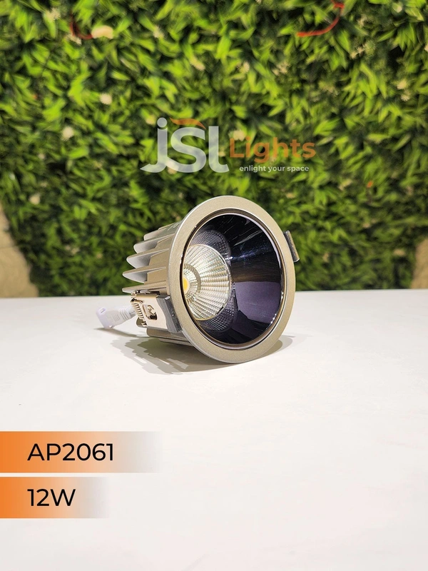 APRA AP2061 12W Silver Deep Recessed COB Downlight PB Reflector - 12W, 4000K, Silver PB