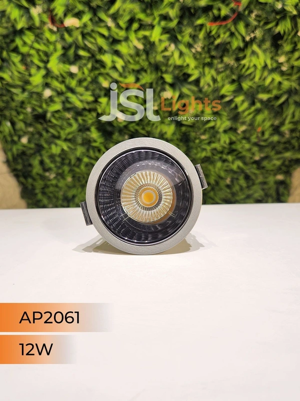 APRA AP2061 12W Silver Deep Recessed COB Downlight PB Reflector - 12W, 4000K, Silver PB