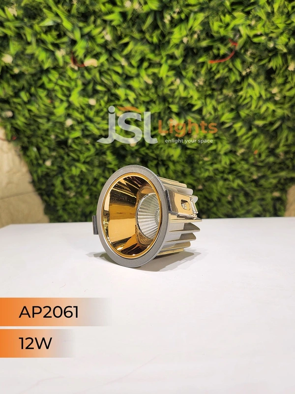 APRA AP2061 12W Silver Deep Recessed COB Downlight GD Reflector - 12W, 4000K, Silver GD