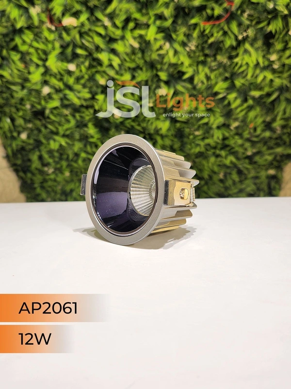 APRA AP2061 12W Silver Deep Recessed COB Downlight PB Reflector - 12W, 4000K, Silver PB