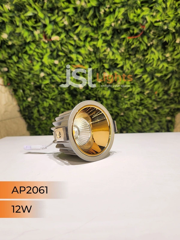 APRA AP2061 12W Silver Deep Recessed COB Downlight GD Reflector - 12W, 3000K, Silver GD