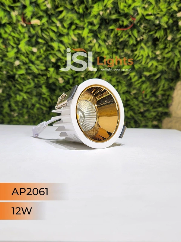 APRA AP2061 12W White Deep Recessed COB Downlight GD Reflector - 12W, 3000K, White GD