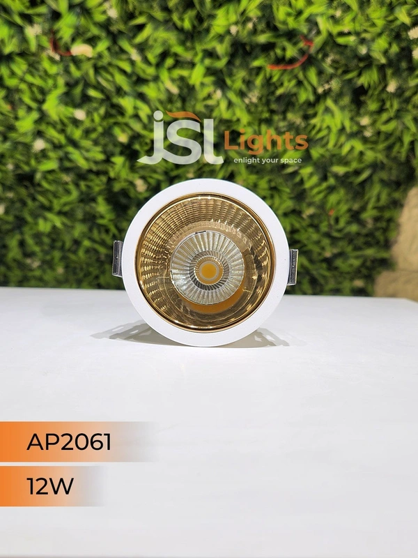APRA AP2061 12W White Deep Recessed COB Downlight GD Reflector - 12W, 3000K, White GD