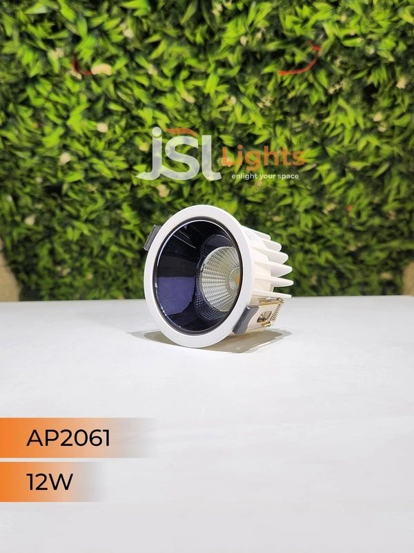 APRA AP2061 12W White Deep Recessed COB Downlight PB Reflector - 12W, 3000K, White PB