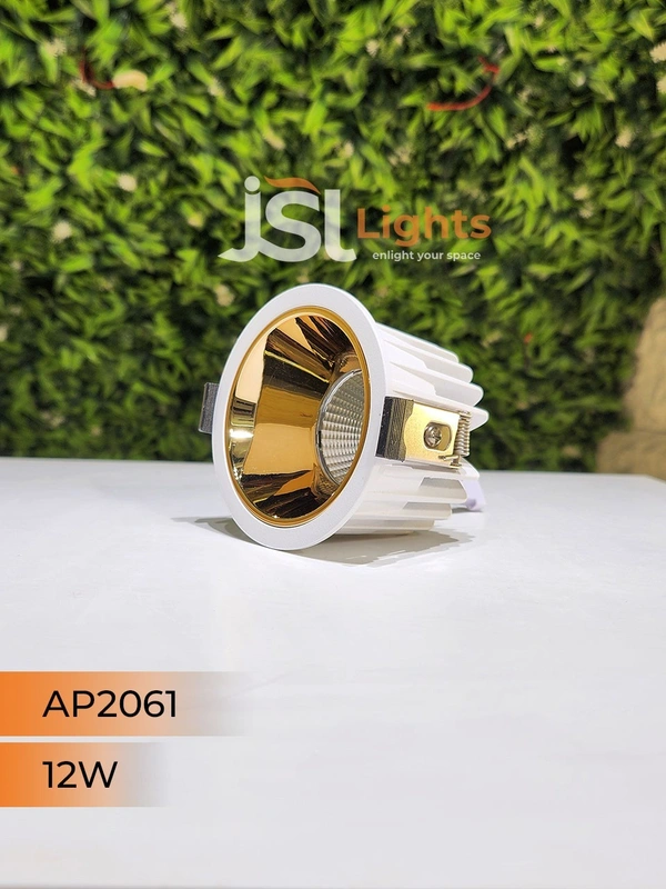 APRA AP2061 12W White Deep Recessed COB Downlight GD Reflector - 12W, 4000K, White GD