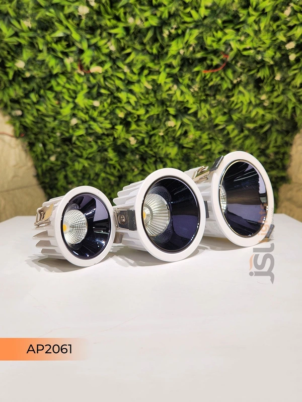 APRA AP2061 12W White Deep Recessed COB Downlight PB Reflector - 12W, 4000K, White PB