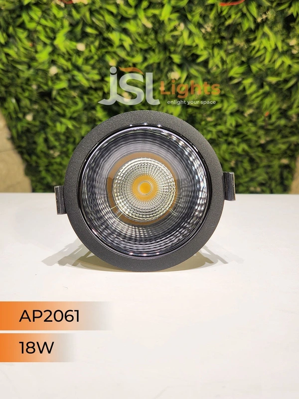 APRA AP2061 18W Black Deep Recessed COB Downlight PB Reflector - 18W, 4000K, Black PB