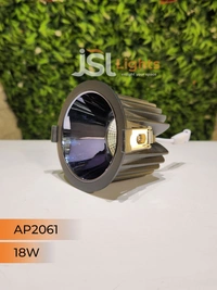 APRA AP2061 18W Black Deep Recessed COB Downlight PB Reflector - 18W, 4000K, Black PB