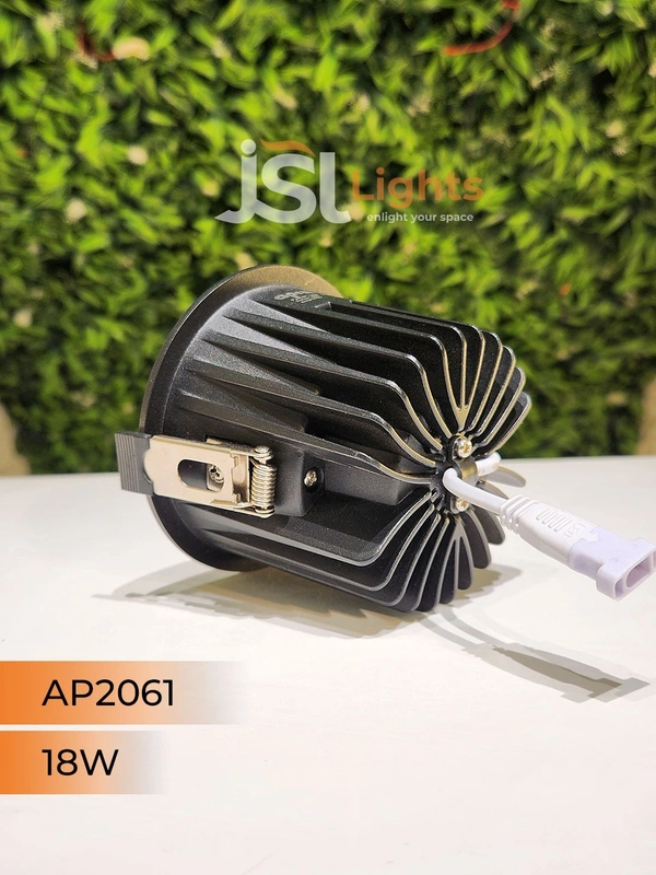 APRA AP2061 18W Black Deep Recessed COB Downlight GD Reflector - 18W, 4000K, Black GD