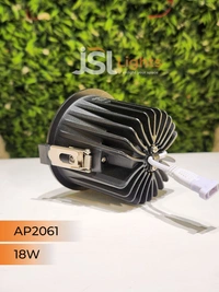 APRA AP2061 18W Black Deep Recessed COB Downlight GD Reflector - 18W, 3000K, Black GD