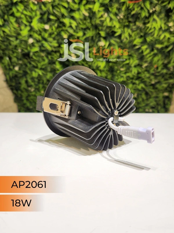 APRA AP2061 18W Black Deep Recessed COB Downlight PB Reflector - 18W, 4000K, Black PB