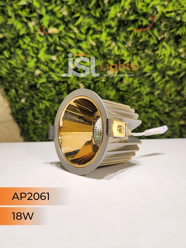 APRA AP2061 18W Silver Deep Recessed COB Downlight GD Reflector - 18W, 4000K, Silver GD