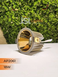 APRA AP2061 18W Silver Deep Recessed COB Downlight GD Reflector - 18W, 3000K, Silver GD