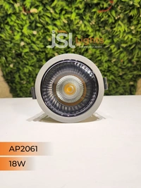 APRA AP2061 18W Silver Deep Recessed COB Downlight PB Reflector - 18W, 3000K, Silver PB