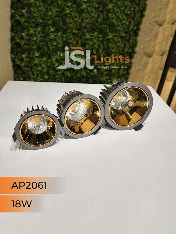APRA AP2061 18W Silver Deep Recessed COB Downlight GD Reflector - 18W, 4000K, Silver GD