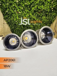 APRA AP2061 18W Silver Deep Recessed COB Downlight PB Reflector - 18W, 3000K, Silver PB