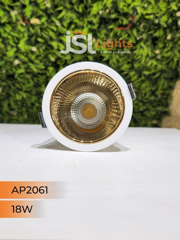 APRA AP2061 18W White Deep Recessed COB Downlight GD Reflector - 18W, 4000K, White GD