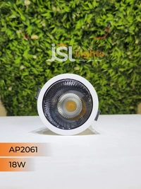 APRA AP2061 18W White Deep Recessed COB Downlight PB Reflector - 18W, 4000K, White PB