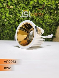 APRA AP2061 18W White Deep Recessed COB Downlight GD Reflector - 18W, 3000K, White GD