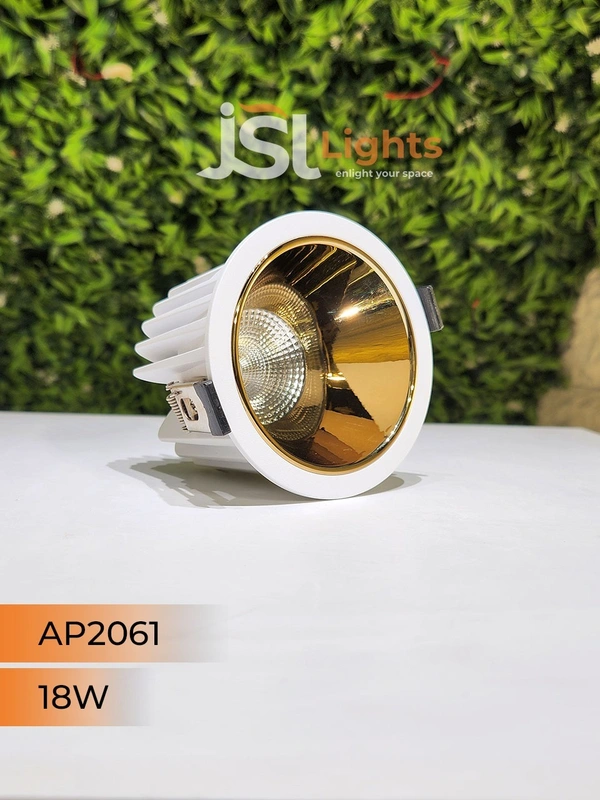 APRA AP2061 18W White Deep Recessed COB Downlight GD Reflector - 18W, 4000K, White GD