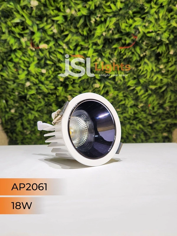 APRA AP2061 18W White Deep Recessed COB Downlight PB Reflector - 18W, 4000K, White PB