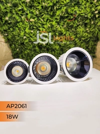 APRA AP2061 18W White Deep Recessed COB Downlight PB Reflector - 18W, 4000K, White PB