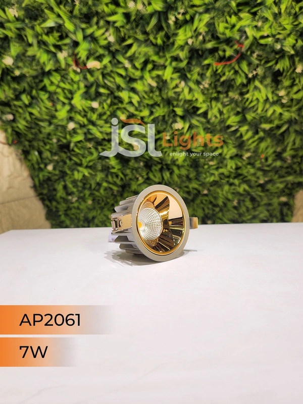 APRA AP2061 7W Silver Deep Recessed COB Downlight GD Reflector - 7W, 4000K, Silver GD