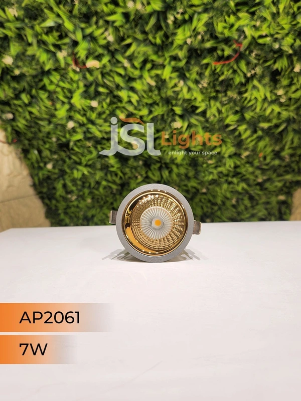 APRA AP2061 7W Silver Deep Recessed COB Downlight GD Reflector - 7W, 4000K, Silver GD