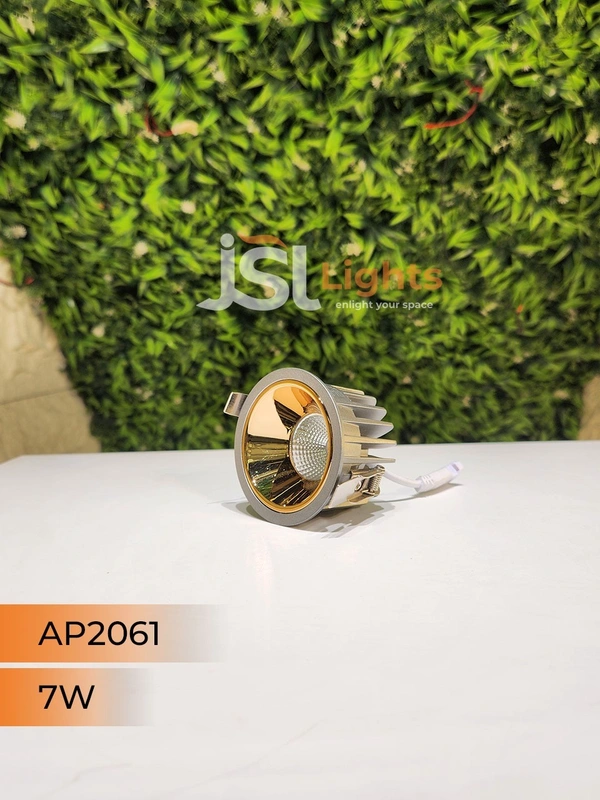 APRA AP2061 7W Silver Deep Recessed COB Downlight GD Reflector - 7W, 3000K, Silver GD