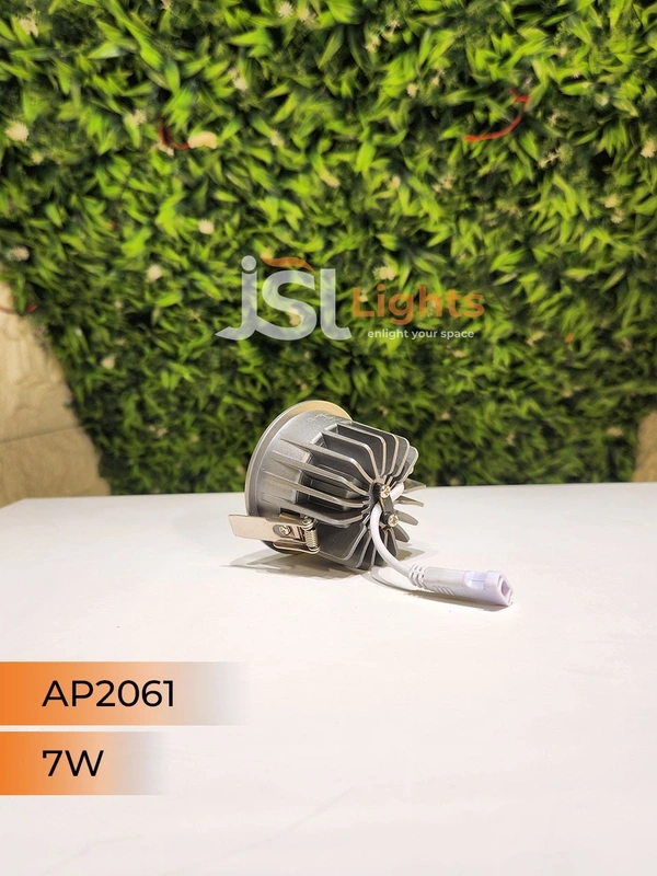 APRA AP2061 7W Silver Deep Recessed COB Downlight GD Reflector - 7W, 3000K, Silver GD