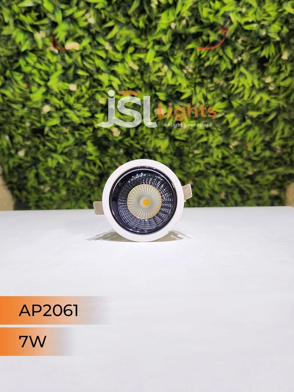 APRA AP2061 7W White Deep Recessed COB Downlight PB Reflector - 7W, 4000K, White PB