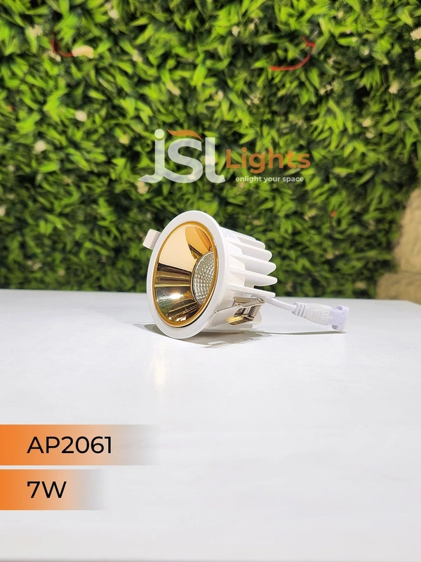 APRA AP2061 7W White Deep Recessed COB Downlight GD Reflector - 7W, 4000K, White GD