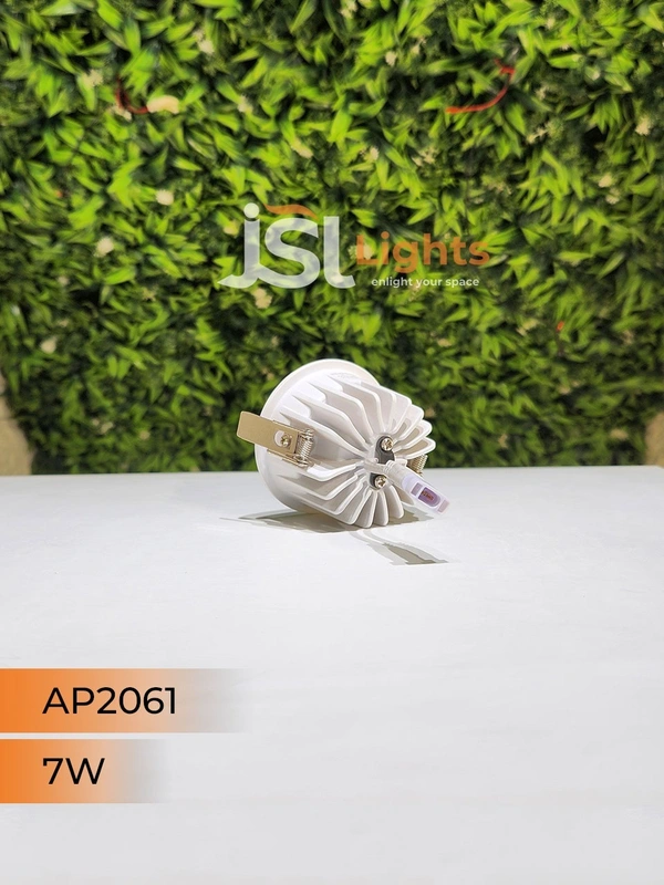 APRA AP2061 7W White Deep Recessed COB Downlight PB Reflector - 7W, 3000K, White PB