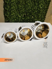 APRA AP2061 7W White Deep Recessed COB Downlight GD Reflector - 7W, 4000K, White GD